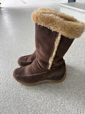 Sporto waterproof Brown Faux-Fur Trim Winter Boots size 7.5